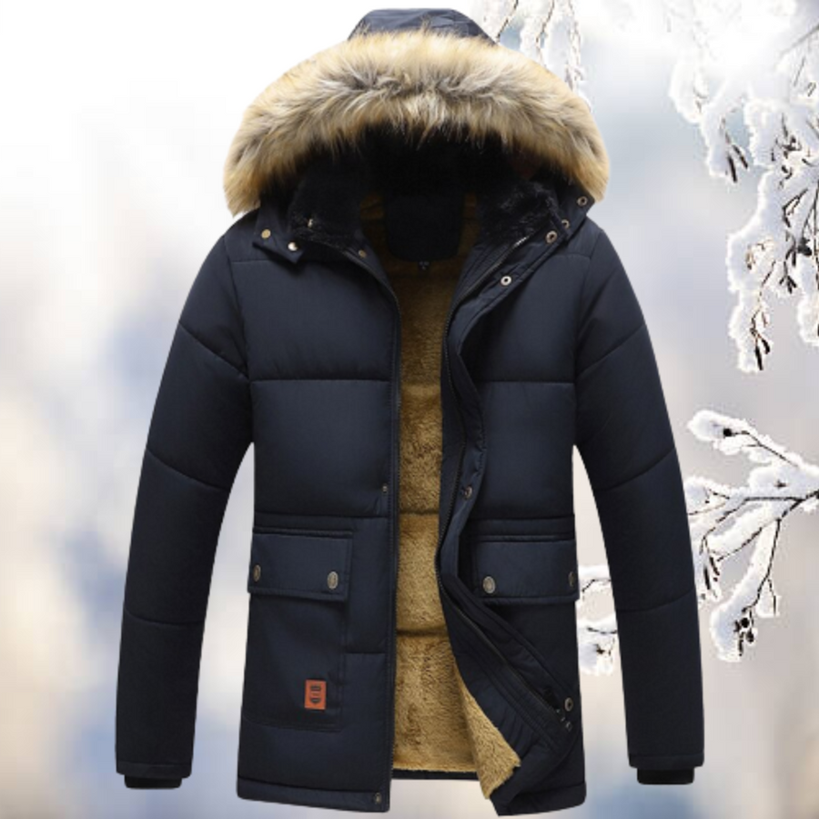 Dorothee Windproof Parka with Faux Fur Hood