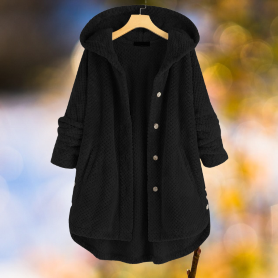 Michaela Long Hooded Sherpa Jacket