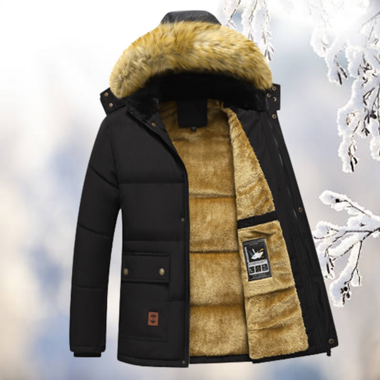 Dorothee Windproof Parka with Faux Fur Hood