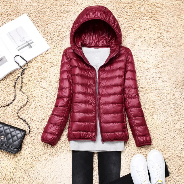 Isabelle Lightweight Packable Hooded Puffer Jacket