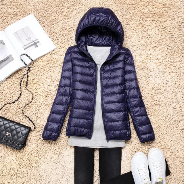 Isabelle Lightweight Packable Hooded Puffer Jacket