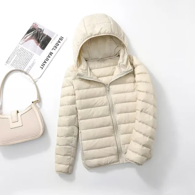 Isabelle Lightweight Packable Hooded Puffer Jacket