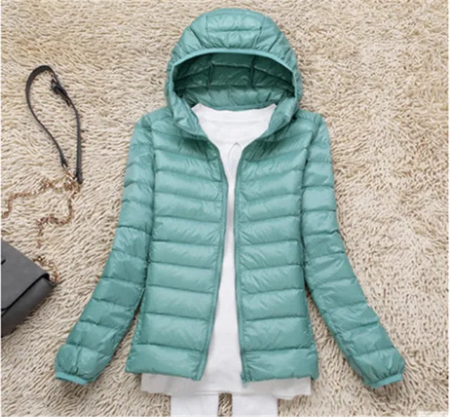 Isabelle Lightweight Packable Hooded Puffer Jacket
