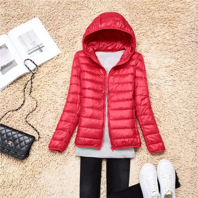 Isabelle Lightweight Packable Hooded Puffer Jacket