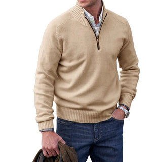 Kasper - Men's Fleece Jumper with quarter zip