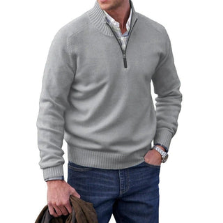 Kasper - Men's Fleece Jumper with quarter zip