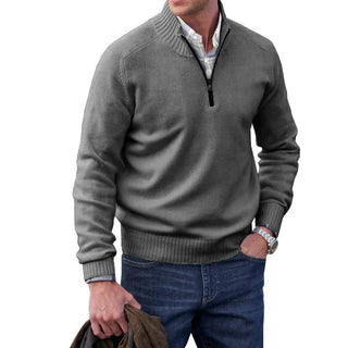 Kasper - Men's Fleece Jumper with quarter zip