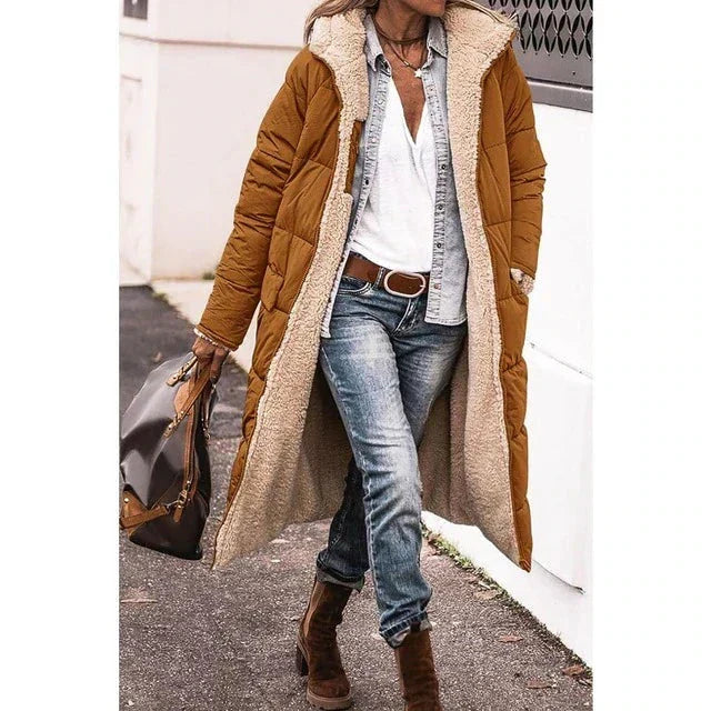 Ludovica Reversible Sherpa Lined Hooded Puffer Coat