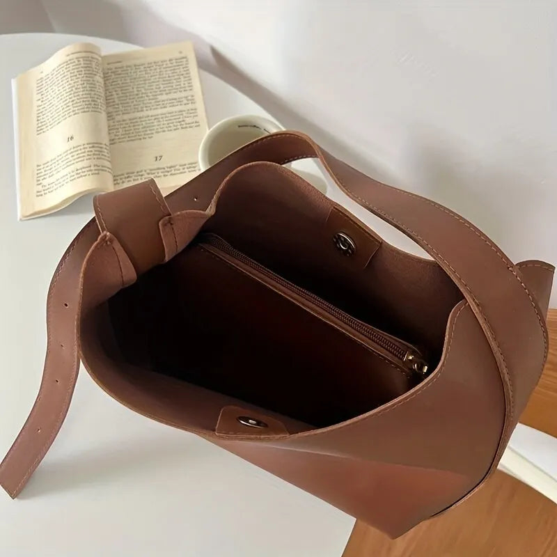 Talia Leather Hobo Bag with Wide Buckle Strap