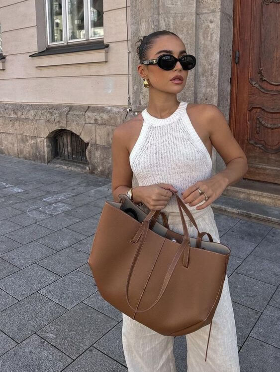 Estella Vintage Leather Tote Bag