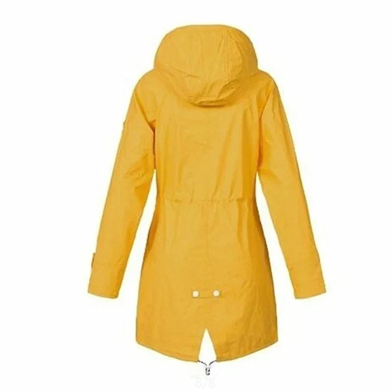 Mafalda Hooded Trench Coat with Drawstring Waist