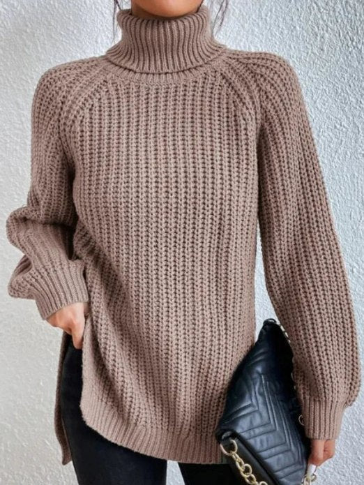 Silja Oversized Ribbed Turtleneck Sweater