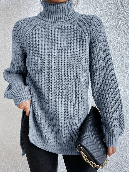 Silja Oversized Ribbed Turtleneck Sweater
