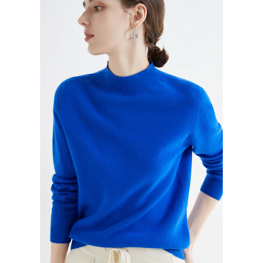 Yelena Cashmere Mock Neck Sweater