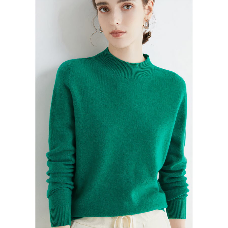 Yelena Cashmere Mock Neck Sweater