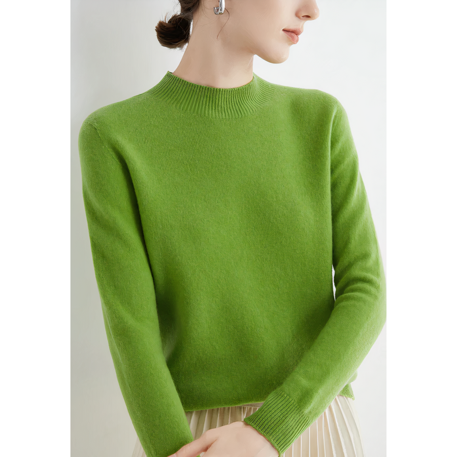 Yelena Cashmere Mock Neck Sweater