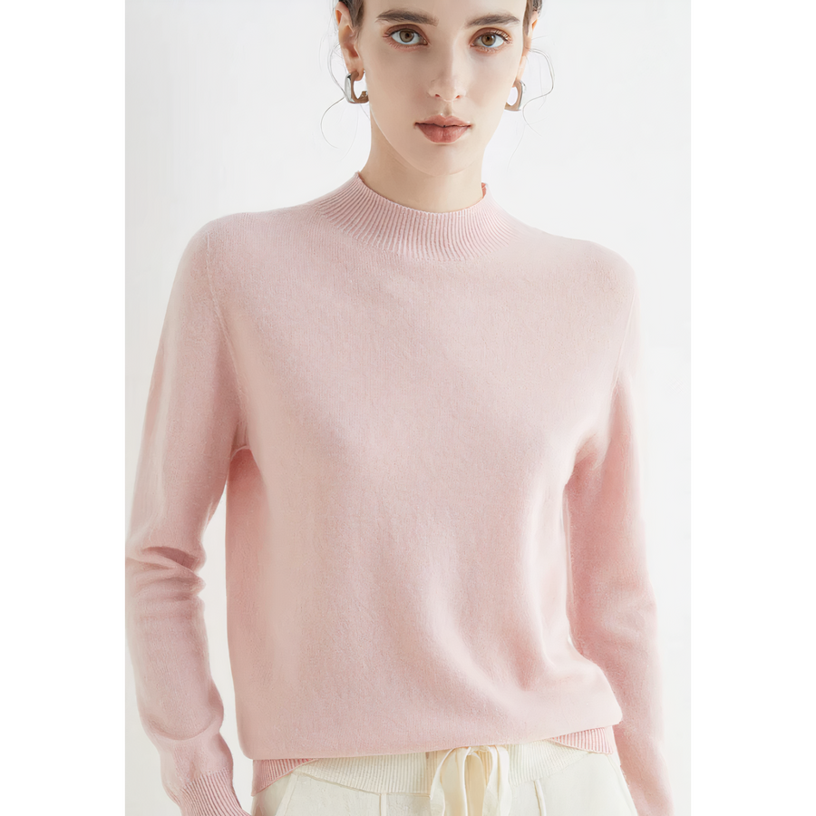 Yelena Cashmere Mock Neck Sweater