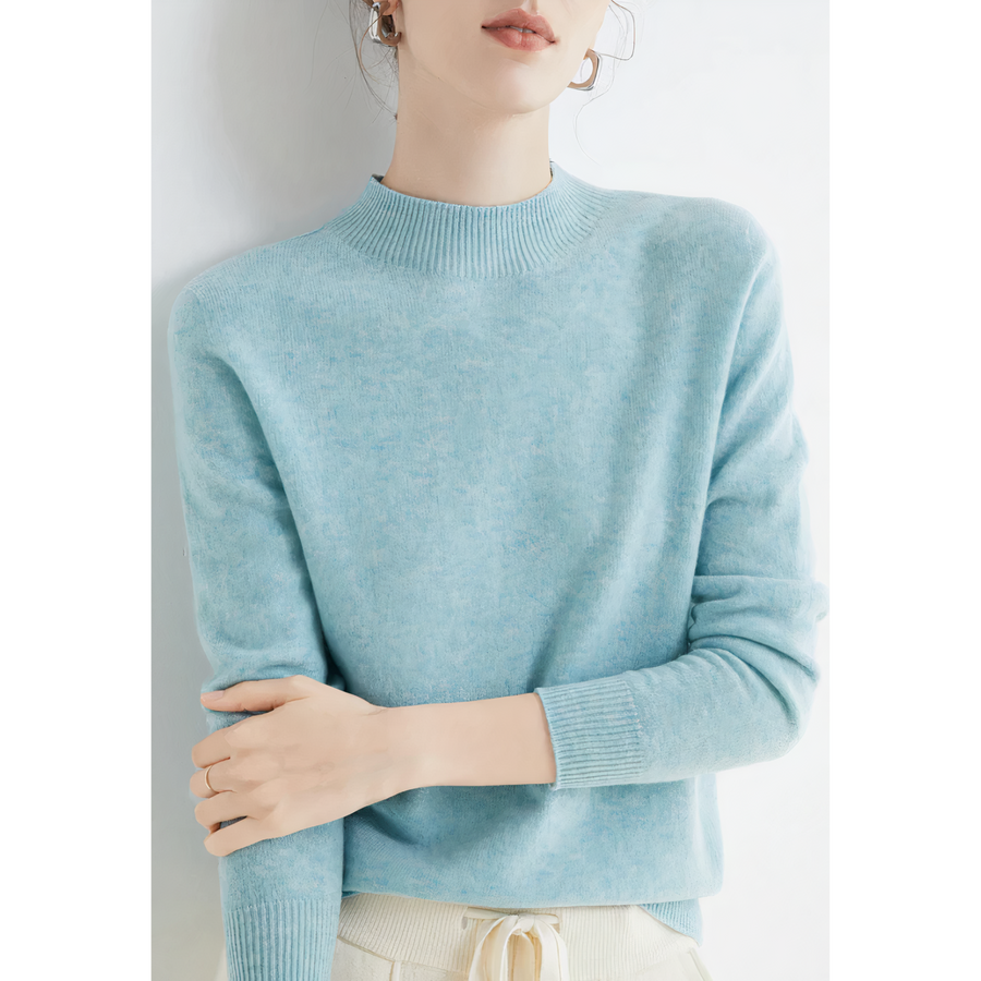 Yelena Cashmere Mock Neck Sweater