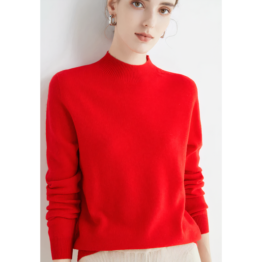 Yelena Cashmere Mock Neck Sweater