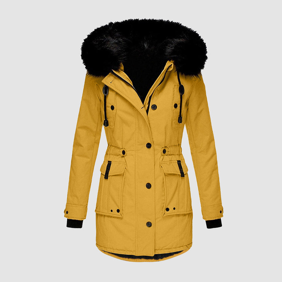 Mirana Quilted Parka with Faux Fur Hood