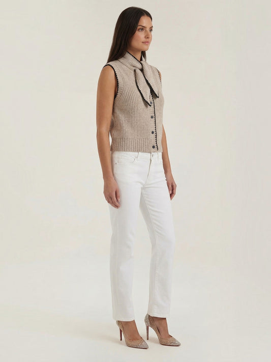 Blair Bow Collar Knit Vest