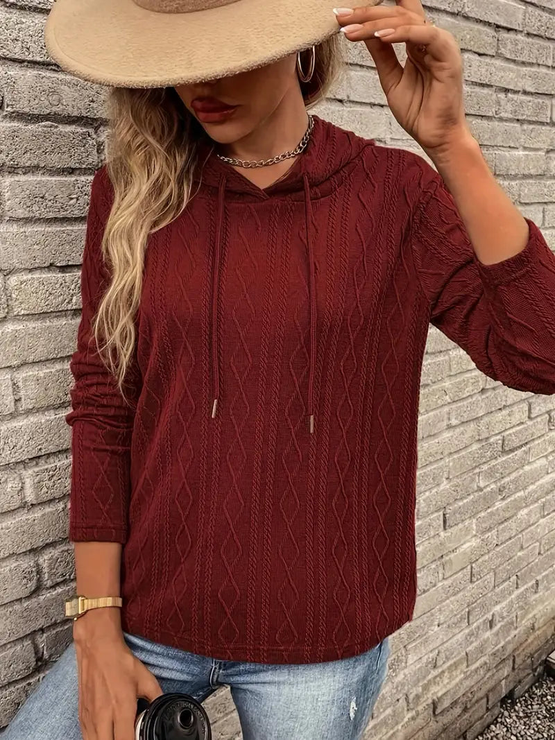 Juno Cable Knit Hooded Sweater