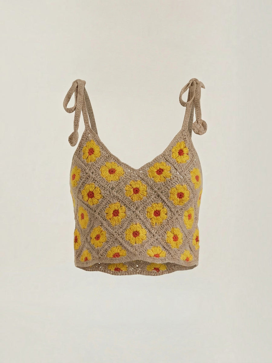 Gretchen Floral Crochet Cami Top