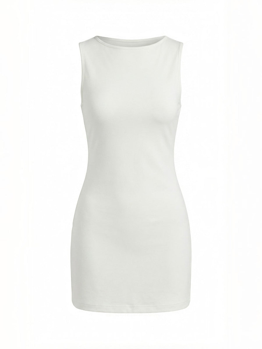Donna Round Neck Bodycon Mini Dress