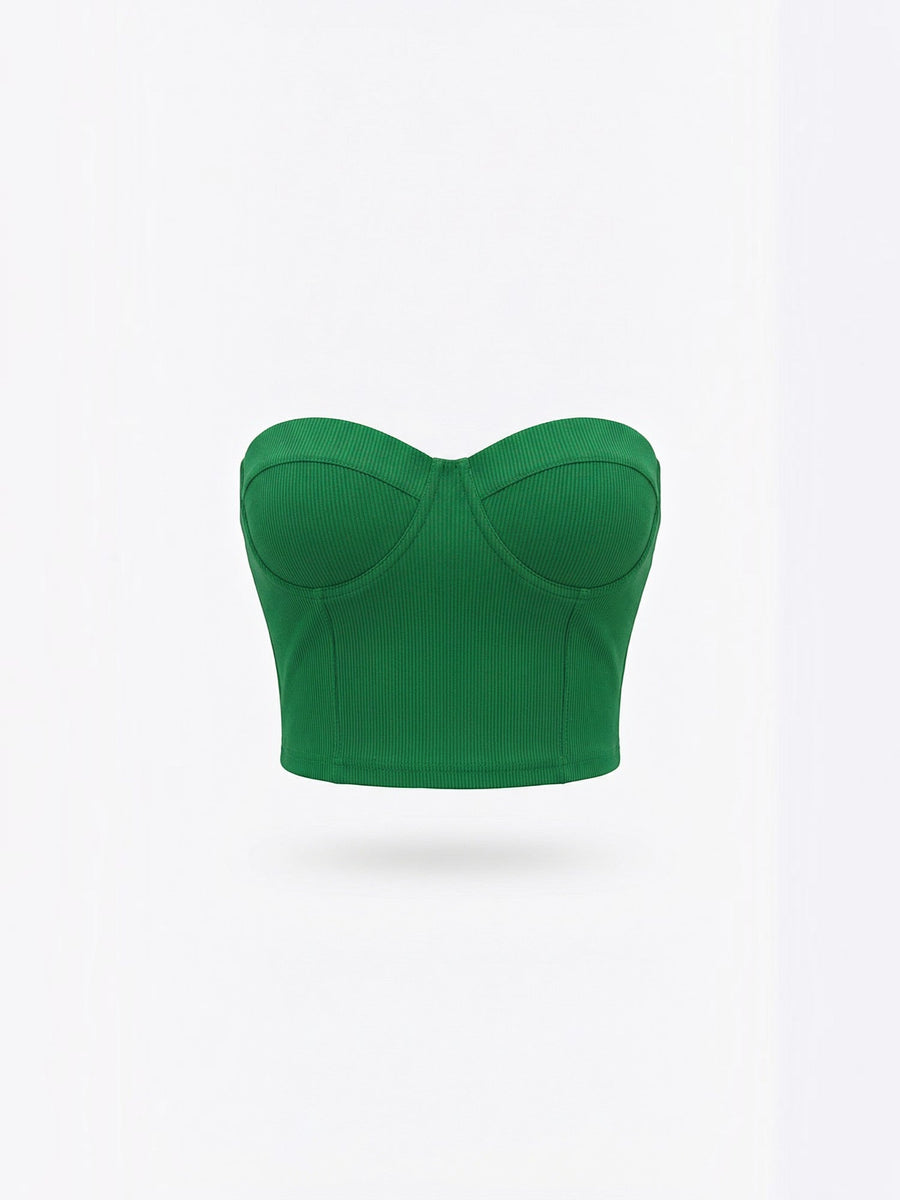 Hermione Strapless Corset Style Knit Top