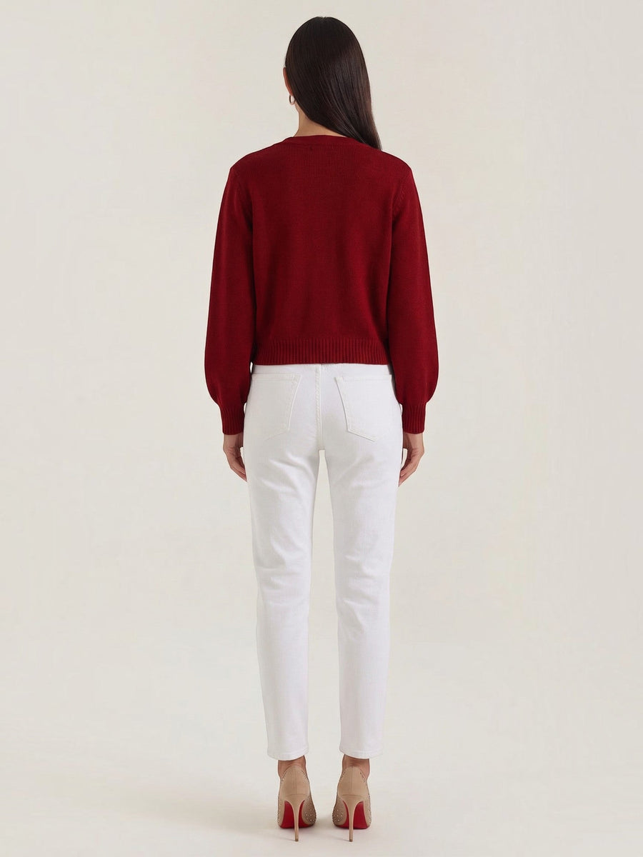 Cynthia Bow Tie Knit Cardigan