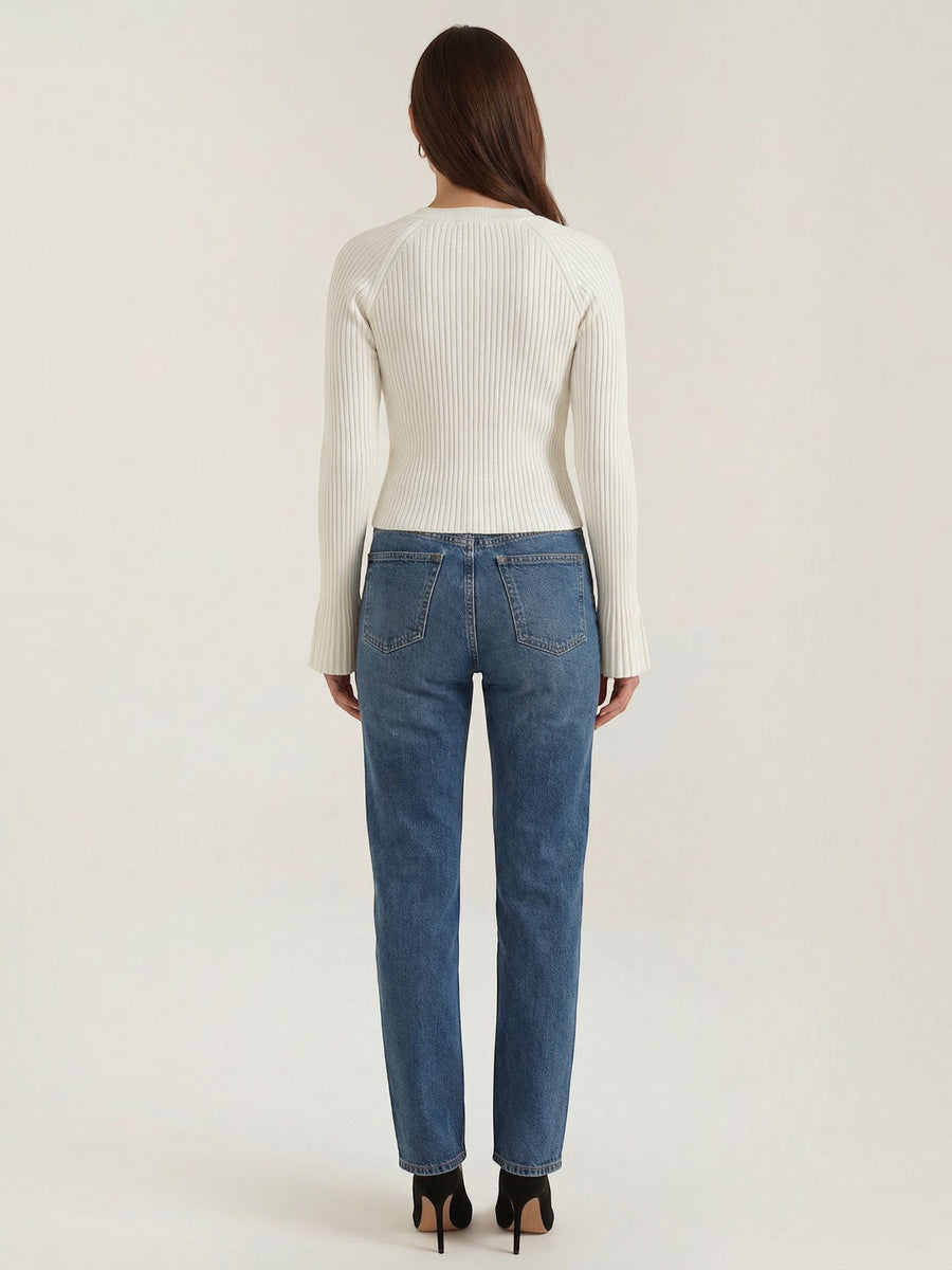 Betty Gold Button Ribbed Cardigan