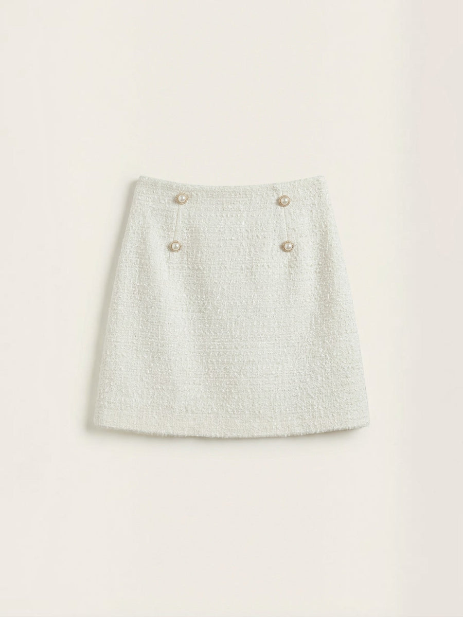 Isla Tweed Button Mini Skirt