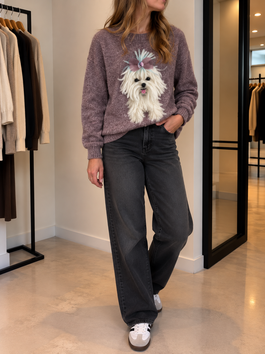 Rieke Printed Casual Sweater