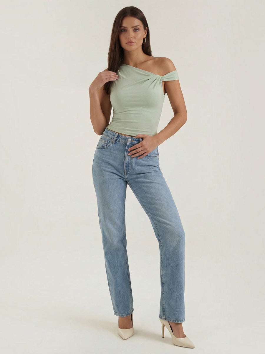 Celia One Shoulder Twist Top