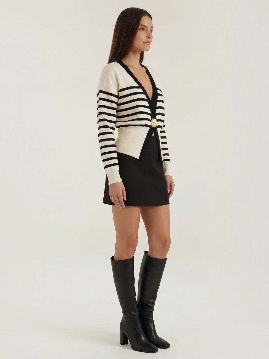 Christine Single Button Deep V Cardigan