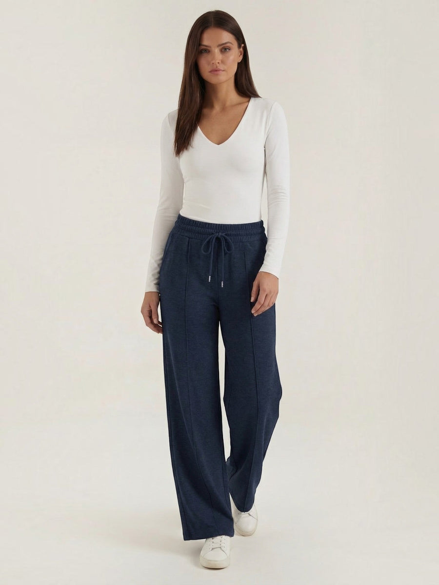 Ellie Wide Leg Elastic Waist Joggers
