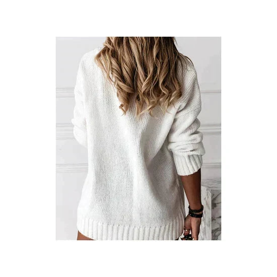 Lenora Deep V Neck Relaxed Sweater