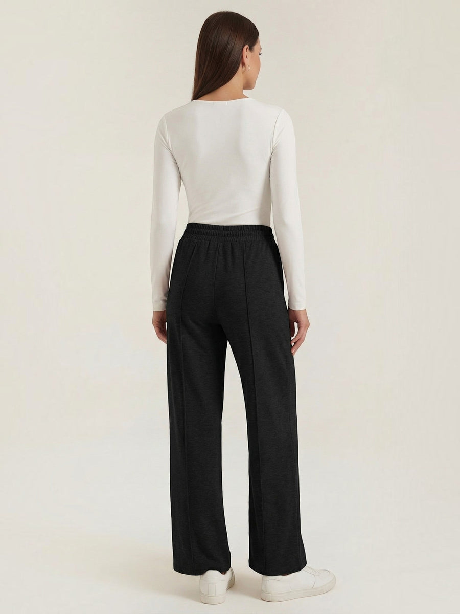 Ellie Wide Leg Elastic Waist Joggers