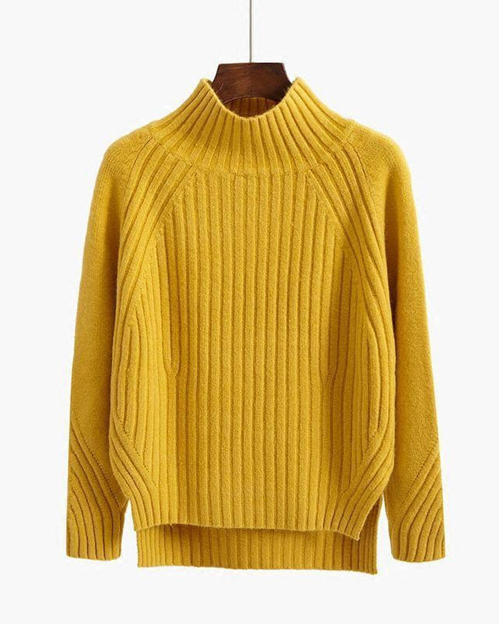 Dorette Ribbed Mock Neck Oversized Sweater