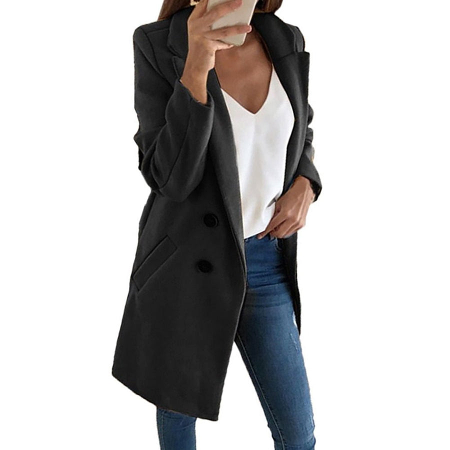 Eliana Double Breasted Longline Blazer Coat