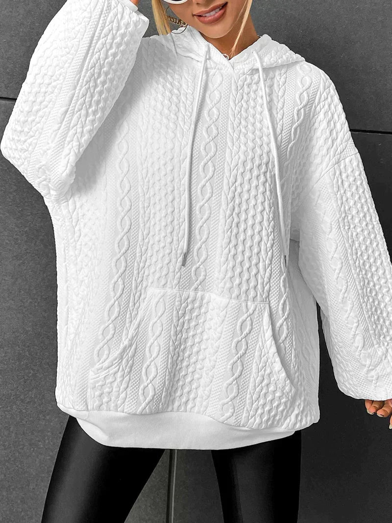Luzia Oversized Cable Knit Hoodie