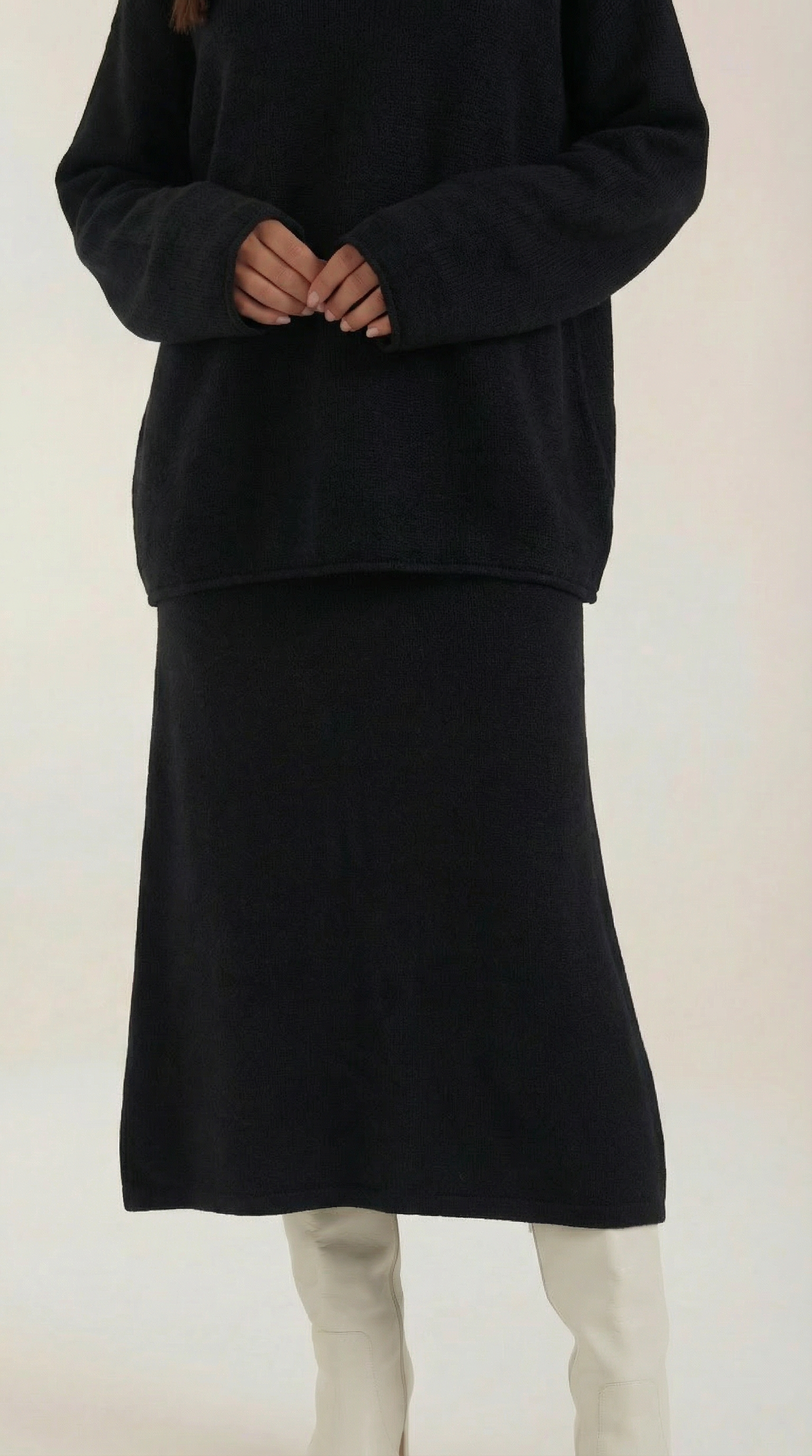 Amy Knitted Top and Skirt Set