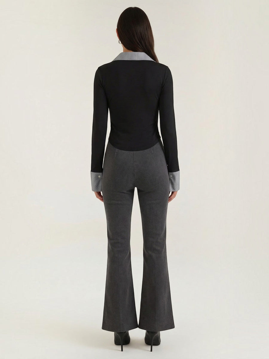 Kalliope Layered Look Long Sleeve Top