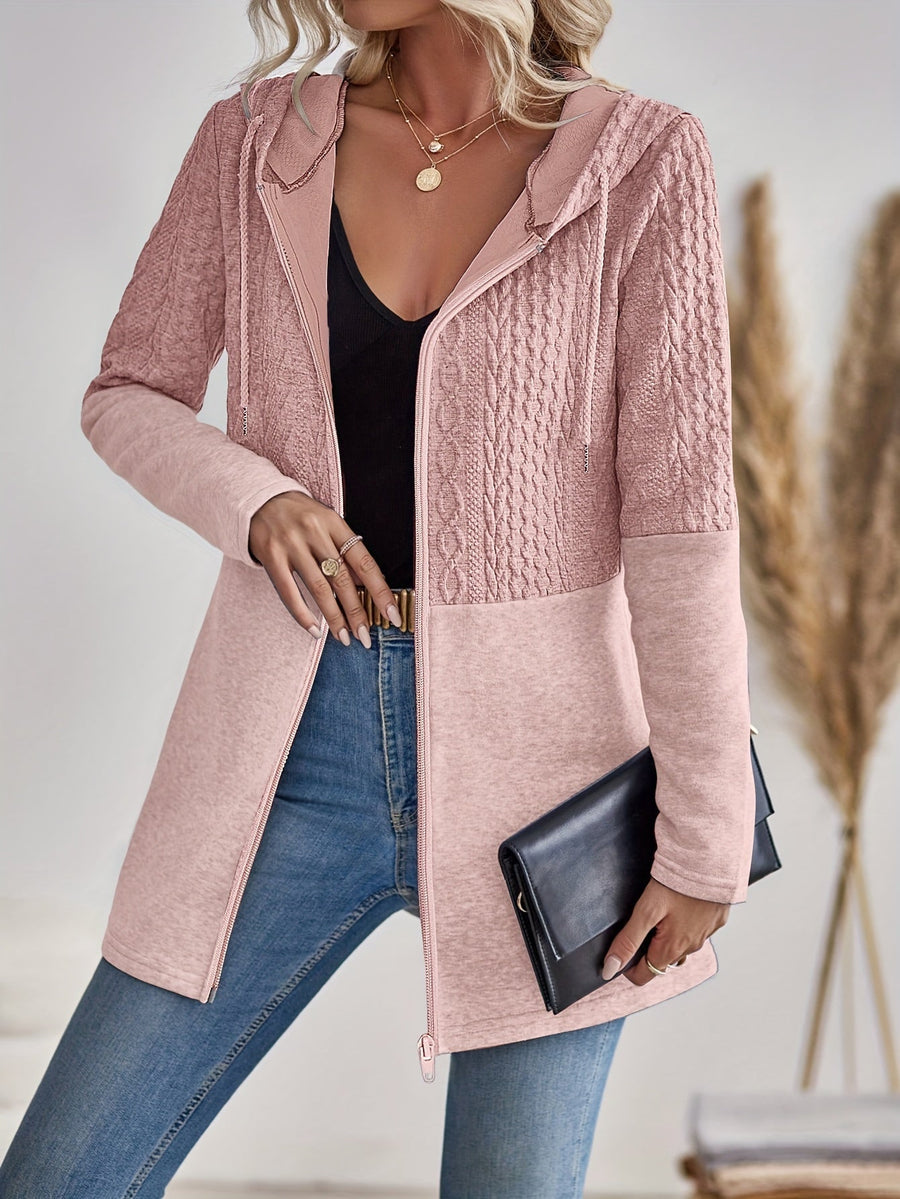 Maelle Knit Zip Up Hoodie