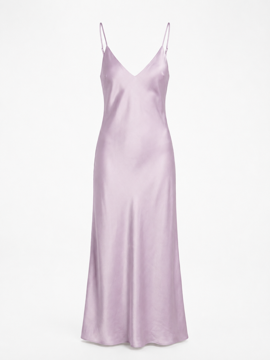 Bianca Bias Cut Shimmer Slip Maxi Dress