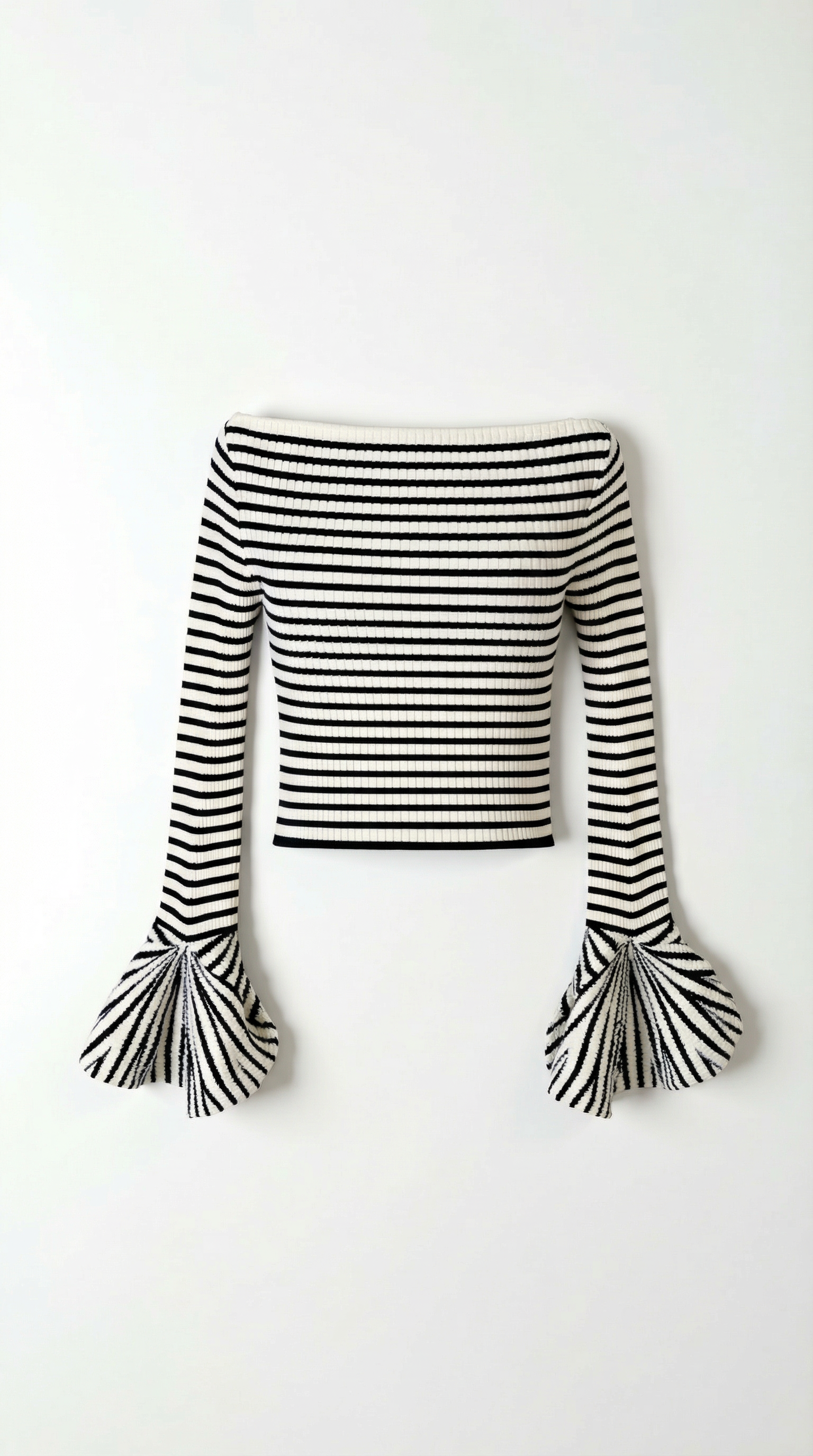 Anna Striped Ruffle Sleeve Top