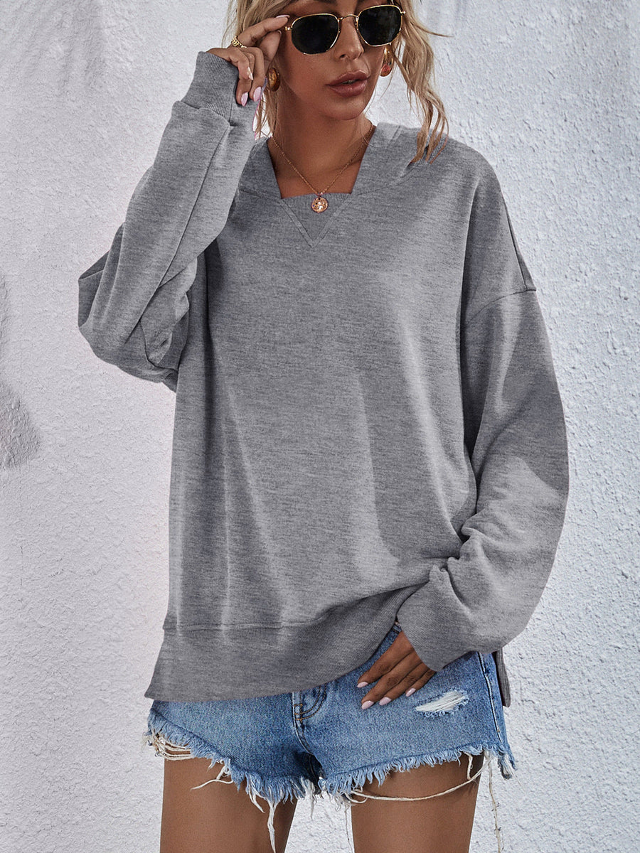 Skylar Oversized V Neck Hoodie