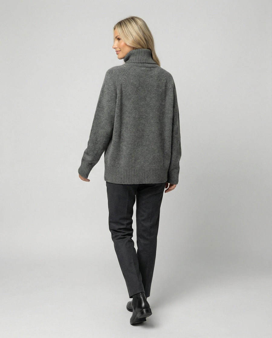 Zita Oversized Turtleneck Knit Sweater