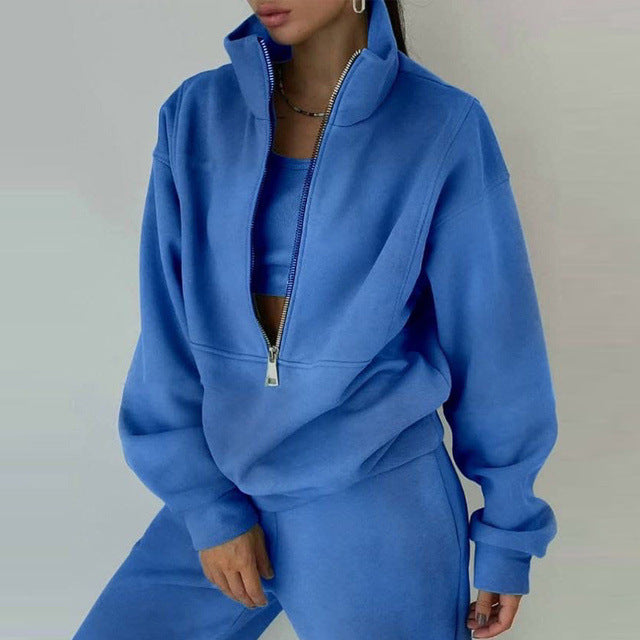 Solange Oversized Half Zip Tracksuit Set