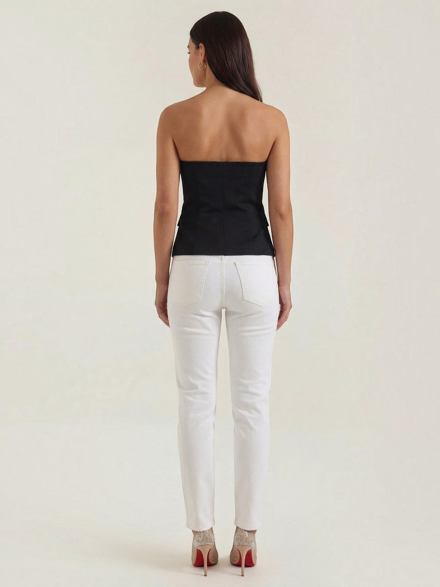 Fiona Off Shoulder Button Front Top